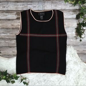 4/$20 FINITY 90s Stretchy Black Tank